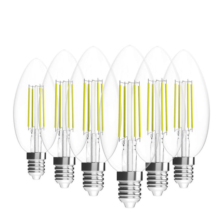 Viribright 35-Watt Equivalent B10 Dimmable E12 Candelabra Base LED Light Bulb 5000K Daylight (6-Pack)