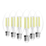 Viribright 35-Watt Equivalent B10 Dimmable E12 Candelabra Base LED Light Bulb Warm White (6-Pack)