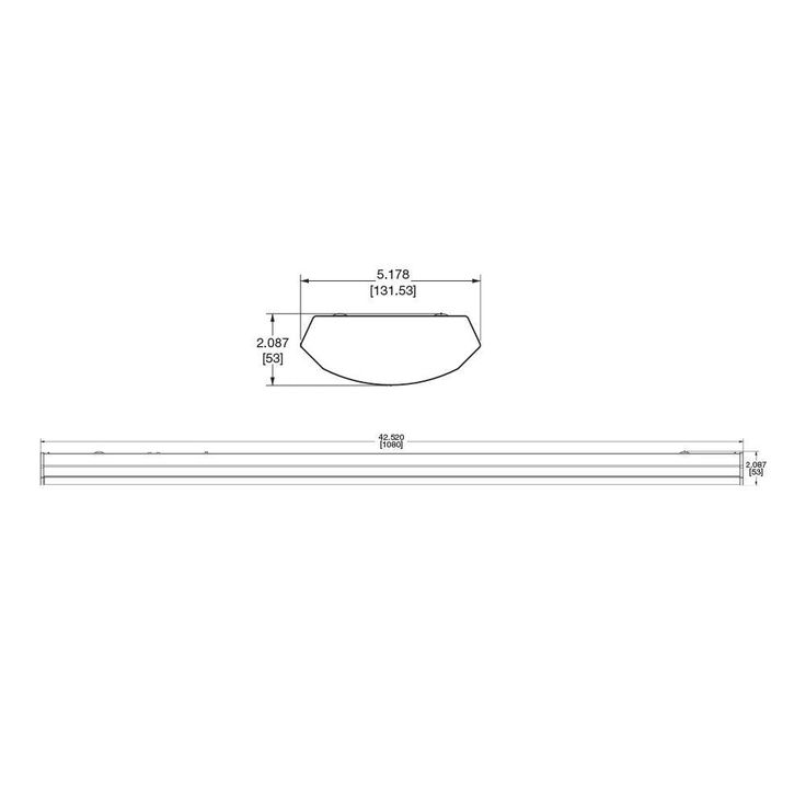4 ft. 64-Watt Equivalent White Contoured Low Profile Linear Integrated LED Wrap Light Fixture, 4200 Lumens