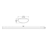 4 ft. 64-Watt Equivalent White Contoured Low Profile Linear Integrated LED Wrap Light Fixture, 4200 Lumens