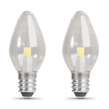Feit Electric 1W Equivalent Clear Replacement C7 LED Night Light Bulb (2-Pack)