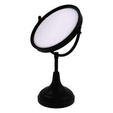 Allied Brass 8-in x 15-in Matte White Double-Sided Magnifying Countertop Vanity Mirror