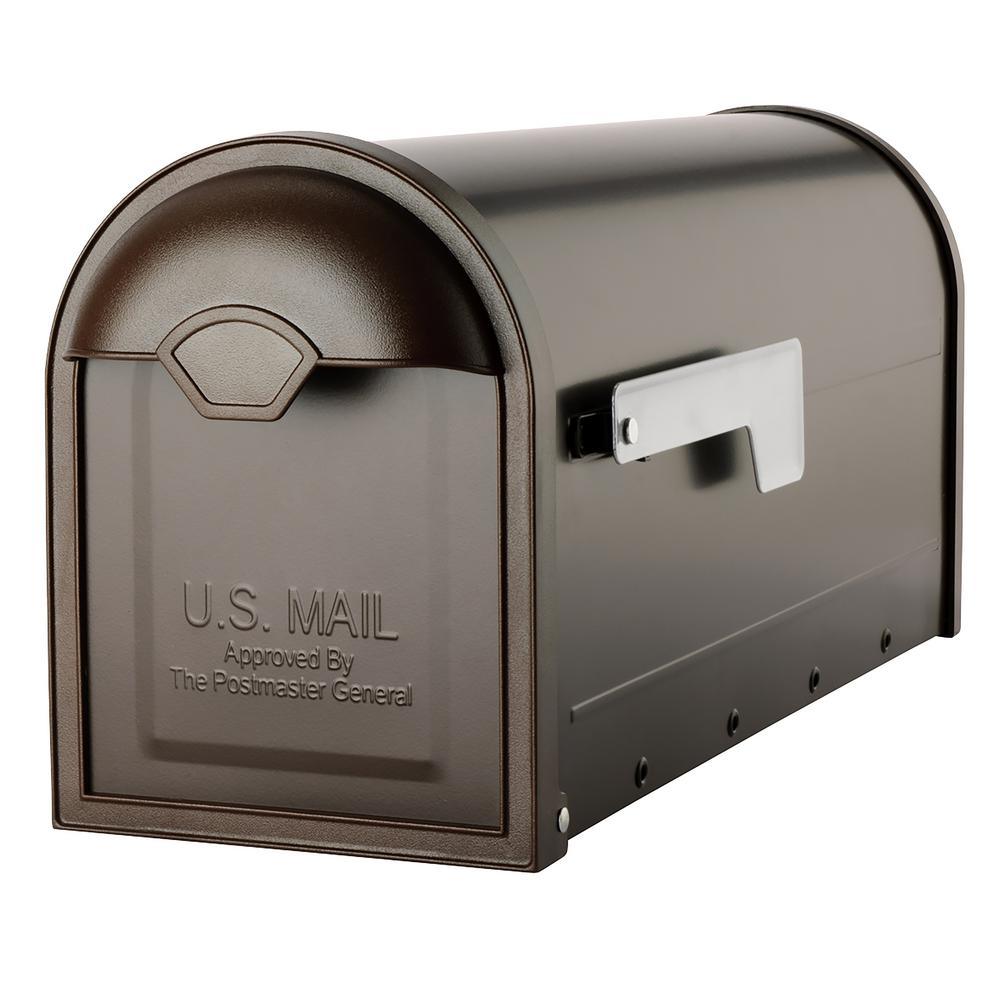 Winston Rubbed Bronze Post Mount Mailbox - Super Arbor
