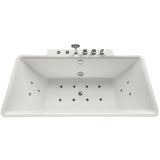 Catania 68 in. Acrylic Flatbottom Whirlpool Bathtub in White - Super Arbor