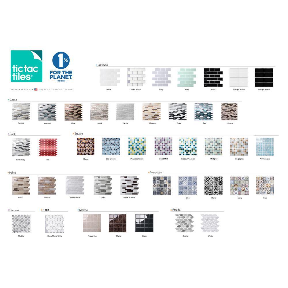 Como Crema 12 in. W x 12 in. H Peel and Stick Decorative Mosaic Wall Tile Backsplash (10-Tiles) - Super Arbor