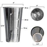 30 oz. Stainless Steel Malt Cup (6-Piece)