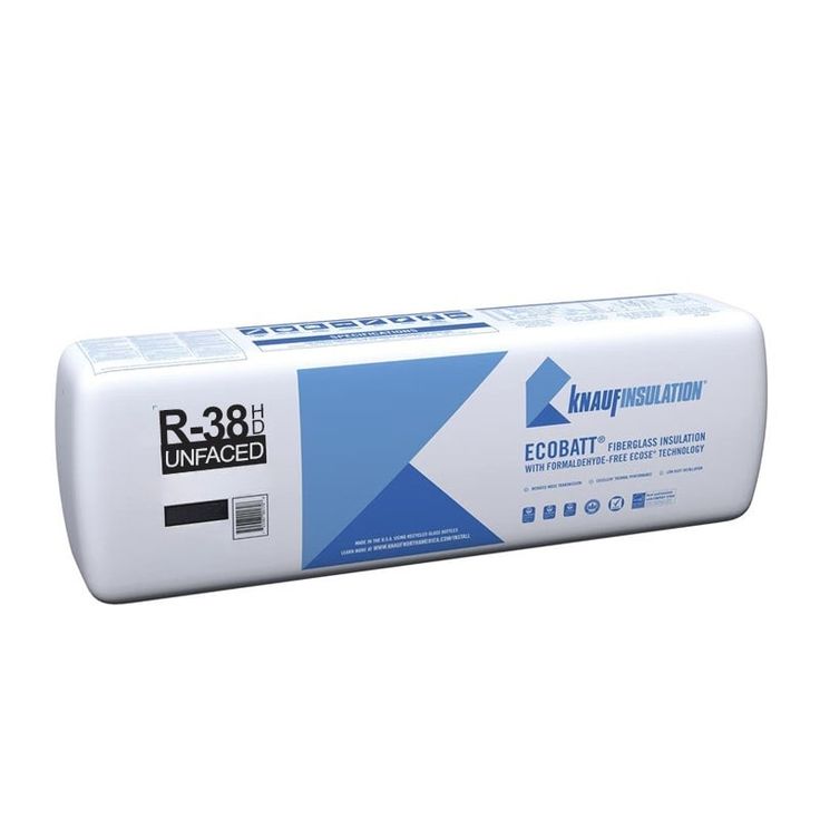 Knauf Insulation Ecobatt R-38 HD Unfaced Fiberglass Insulation Batts 10.25