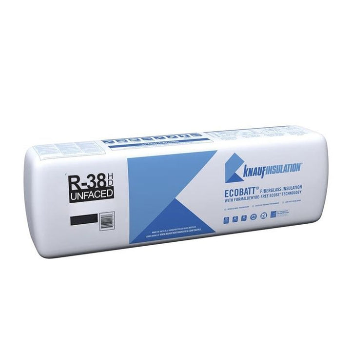 Knauf Insulation Ecobatt R-38 HD Unfaced Fiberglass Insulation Batts 10.25