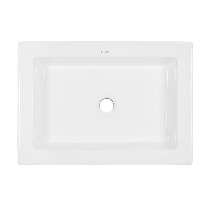Swiss Madison Voltaire Ceramic Rectangle Vessel Sink in White