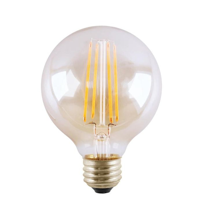Halco Lighting Technologies 60-Watt Equivalent 5-Watt G25 Dimmable LED Clear Filament Antique Vintage Light Bulb 3000K 85049