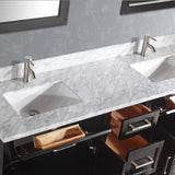 Savona 72 in. W x 22 in. D x 36 in. H Bath Vanity in Espresso with Vanity Top in White with White Basin and Mirror - Super Arbor