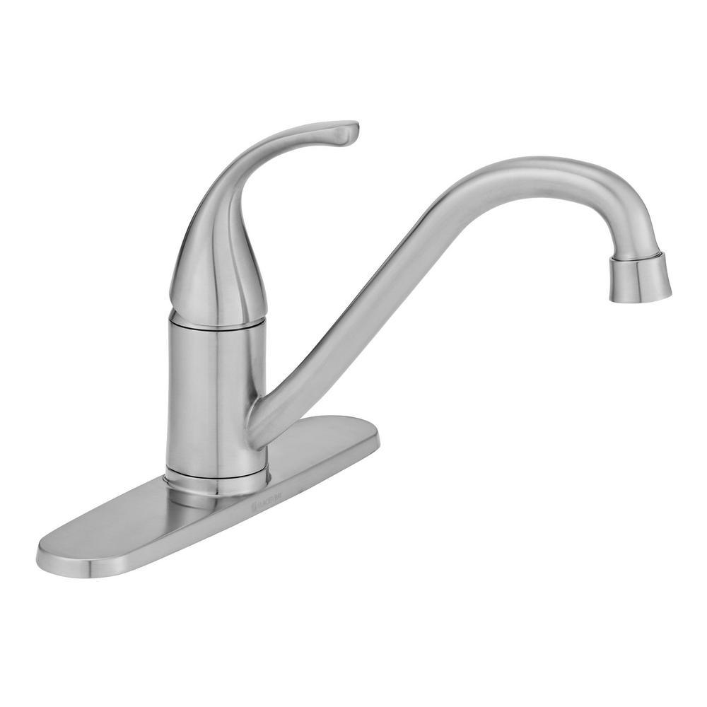 Builders Single-Handle Standard Kitchen Faucet in Bronze - Super Arbor