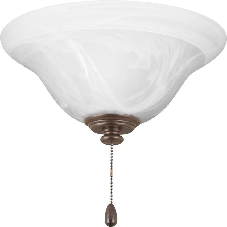 AirPro Collection 1-Light Antique Bronze Ceiling Fan Light Kit