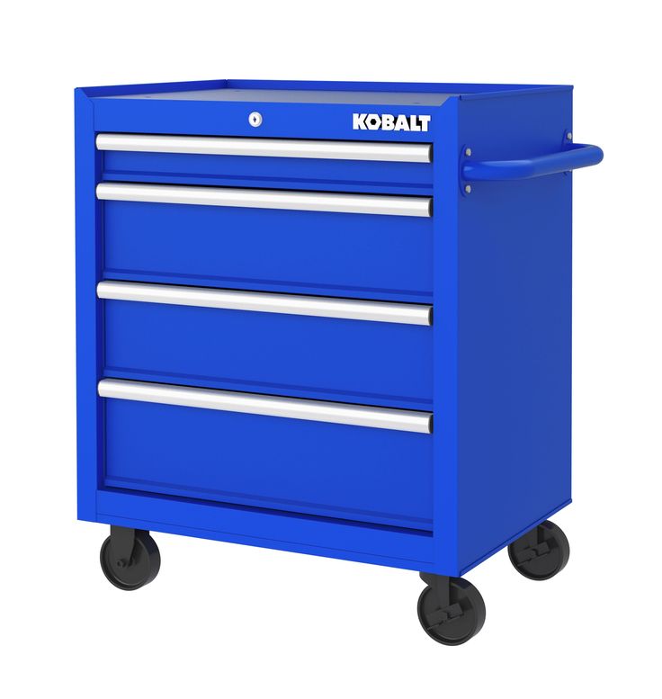 Kobalt 26.7-in W x 33-in H 4-Drawer Steel Rolling Tool Cabinet (Blue)