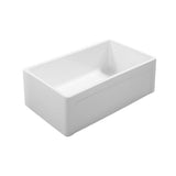 Bradstreet II Farmhouse Fireclay 30 in. Single Bowl Kitchen Sink in Crisp White with Disposal Drain