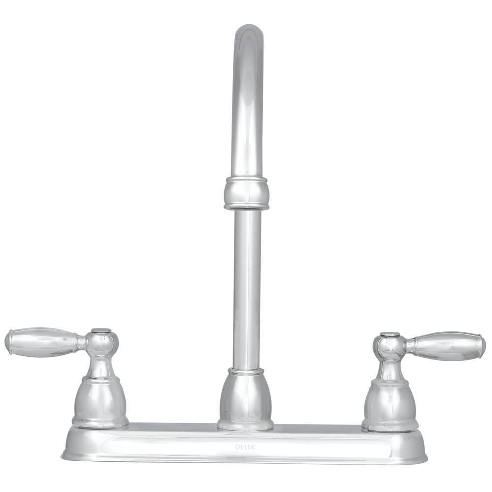Foundations 2-Handle Standard Kitchen Faucet in Chrome - Super Arbor