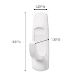 Large White Utility Hook Value Pack (6 Hooks, 12 Strips) - Super Arbor