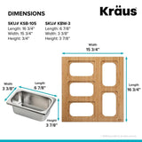 16.75 in. Workstation Kitchen Sink Serving Board Set with Stainless Steel Mixing Bowl and Colander