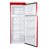 7.6 cu.ft. Retro Mini Refrigerator with Dual Door and True Freezer in Red - Super Arbor