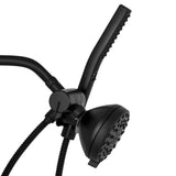 12-Spray High Pressure 1.8 GPM 5 in. Wall Mount Dual Shower Head and Handheld Shower Head in Matte Black - Super Arbor