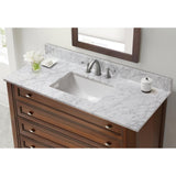49 in. W Marble Vanity Top in Carrara - Super Arbor