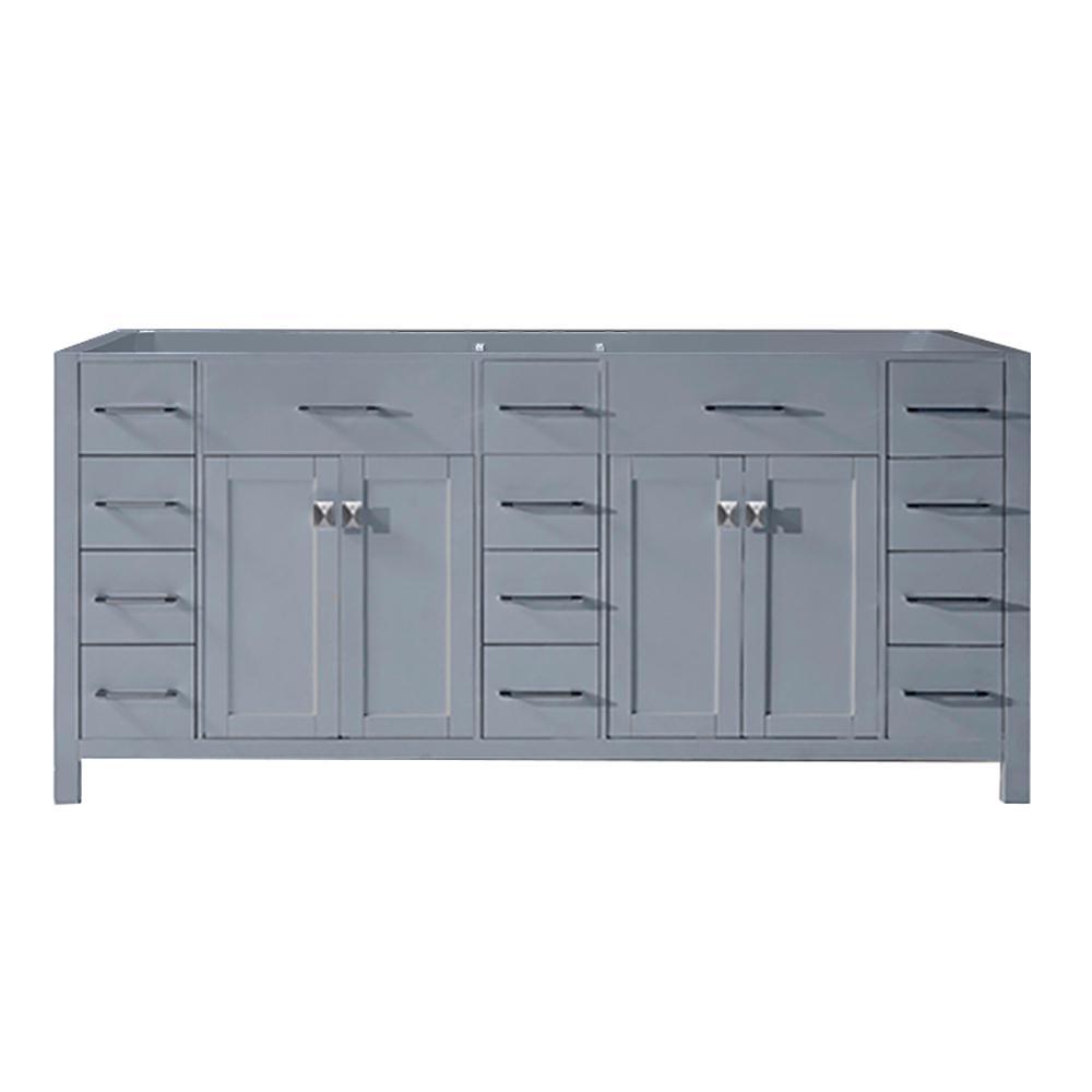 Caroline Parkway 72 in. W Bath Vanity Cabinet Only in Espresso - Super Arbor