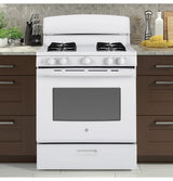 GE 30-in 4-Burner 4.8-cu ft Freestanding Gas Range (White) JGBS30DEKWW