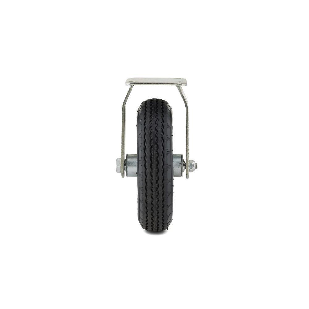 8 in. black Fixed plate Caster, 176.4 lb. Load Rating - Super Arbor