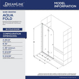 Aqua Fold 32 in. D x 32 in. W x 76 3/4 in. H Frameless Shower Door in Chrome with Base and Backwalls - Super Arbor