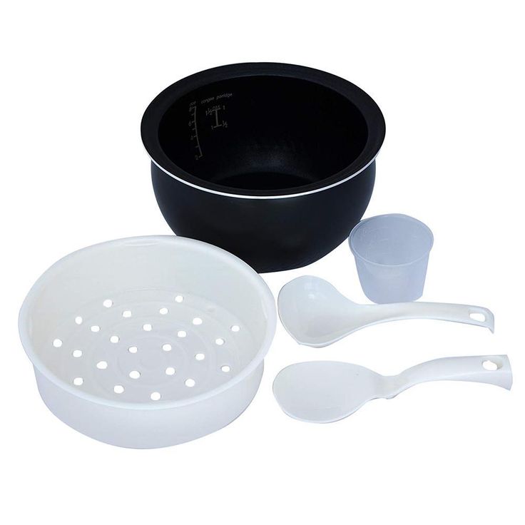 8-Cup Beige Rice Cooker with Steam Basket and Built-In Timer