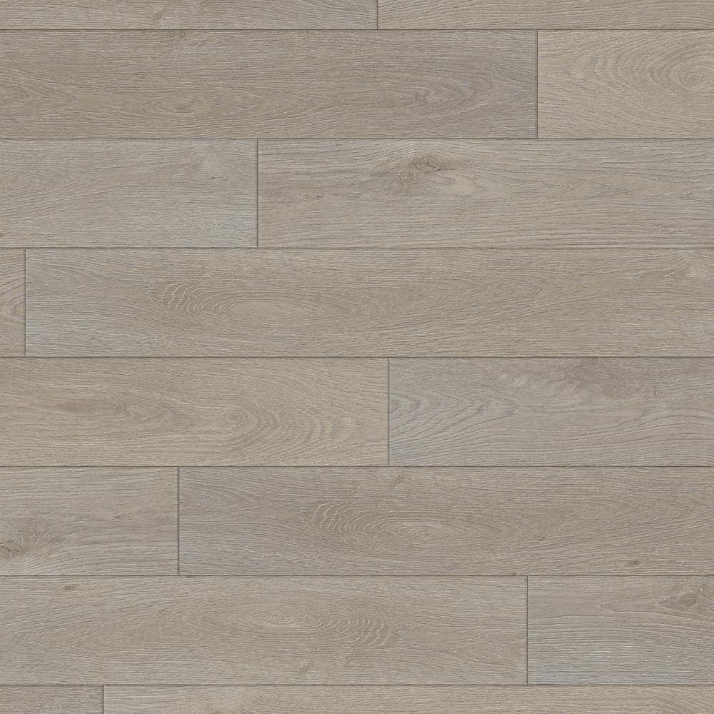 ASPEN FLOORING Echelon Oak 12mm T x 7.7 in. W x 48 in. L Click Lock Water Resistant Laminate Wood Flooring (15.39 sq. ft./case)