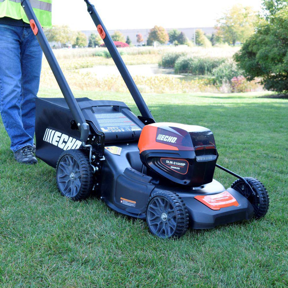 ECHO eFORCE 56V 21 in. Cordless Battery Walk Behind Self-Propelled Lawn Mower with 5.0Ah Battery and Charger