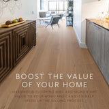 ASPEN FLOORING Eclipse White Oak 1/2 in. T x 7.5 in. W Water Resistant Wire Brushed Engineered Hardwood Flooring (31.09 sqft/case)