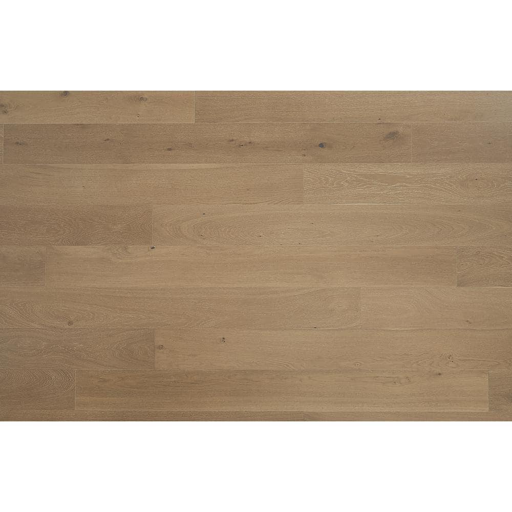 ASPEN FLOORING Eclipse White Oak 1/2 in. T x 7.5 in. W Water Resistant Wire Brushed Engineered Hardwood Flooring (31.09 sqft/case)