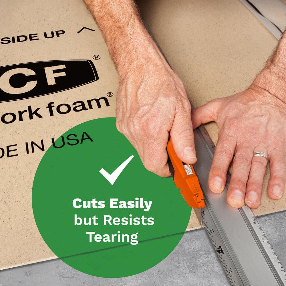 Eco Cork Foam 300 sq. ft. 3 ft. x 100 ft. x3.2mm Waterproof Premium Plus 10-in-1 Underlayment-Vinyl Plank, Laminate, Engineered Wood