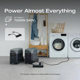 EcoFlow Battery Solar Generator DELTA Pro 3600Wh Solar, 3600W Output, LFP Power Station, Home Backup, Camping, Push-Button Start