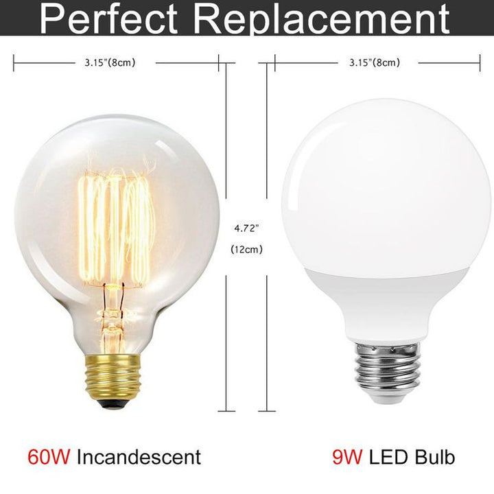 YANSUN 60-Watt Equivalent G25 9W Non-Dimmable Global LED Light Bulb E26 Base in Warm White 2700K (6-Pack)