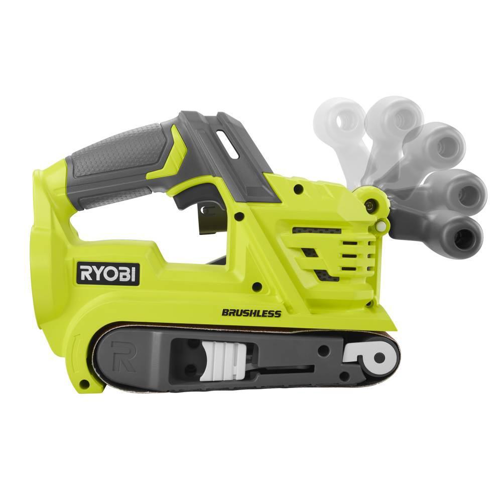 18-Volt ONE+ Lithium-Ion Brushless Cordless 3 in. x 18 in. Belt Sander and Fixed Base Trim Router (Tools Only) - Super Arbor