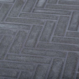 Jeffrey Court Basalt Herringbone Gray 11 in. x 10 in. x 8 mm Honed Basalt Mosaic Wall/Floor Tile