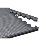 Norsk Gray/Black 24 in. x 24 in. EVA Foam Truly Reversible Interlocking Tile (42-Tile)