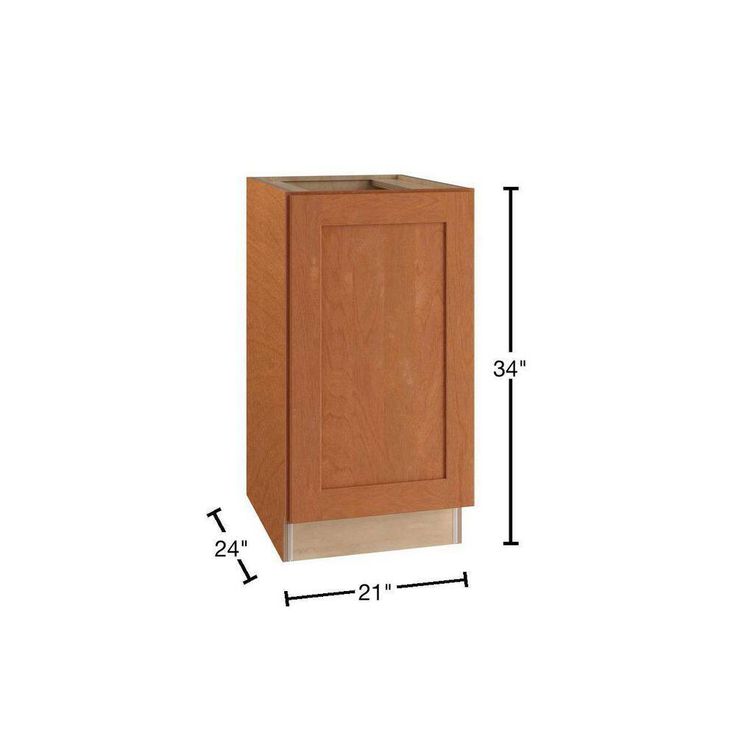 Home Decorators Collection Newport 21 in. W x 24 in. D x 34.5 in. H Assembled Plywood Base Kitchen Cabinet in Cinnamon with 2ROT Soft Close LH