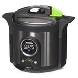 Precise Plus 6 Qt. Black Stainless Steel Electric Pressure Cooker with Built-In Timer