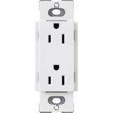 Claro 15 Amp Duplex Outlet, White - Super Arbor