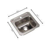 Celebrity Drop-In Stainless Steel 15 in. 1-Hole Single Bowl Kitchen Sink
