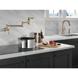 Delta Cassidy Champagne Bronze 2-Handle Wall-Mount Pot Filler Handle Kitchen Faucet