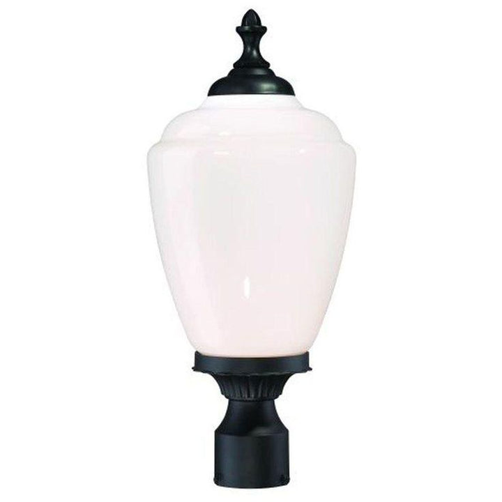 Acorn Collection 1-Light Matte Black Outdoor Post-Mount Fixture