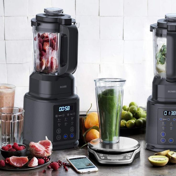 40 Oz Glass and 10 Speeds Black Pitcher Heated Countertop Blender - 1400W