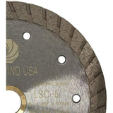 Whirlwind USA 5 in. Turbo Rim Diamond Blade for Dry or Wet Cutting Concrete, Stone, Brick and Masonry
