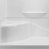 Coronado Acrylx 60 in. x 30 in. Single Threshold Right Drain Shower Kit in White with Bench with Door in Chrome