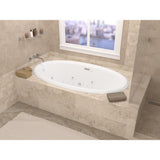Topaz Diamond Series 70 in. Oval Drop-in Whirlpool and Air Bath Tub in White - Super Arbor
